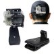 360 degrees rotatable clamp/clip mount for hat/backpack and more